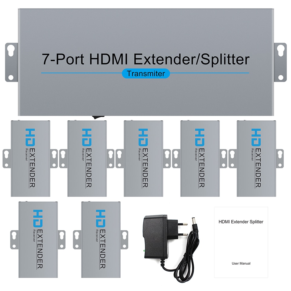 7 Ʈ HDMI ͽٴ ø RJ45 60m HDMI й Cat5e/6 ̺  1x7 1080P Ȯ HDMI ͽٴ ۽ű ű